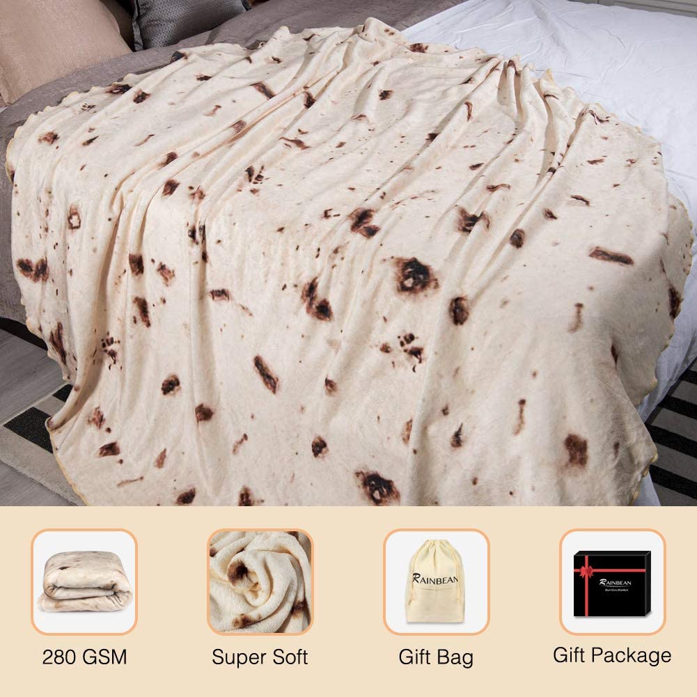 RAINBEAN Burrito Tortilla Blanket - flashdealtoday