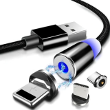 Round Magnetic Cable plug Type C Micro USB C 8 pin Plugs Fast Charging Adapter Phone Microusb Type-C Magnet